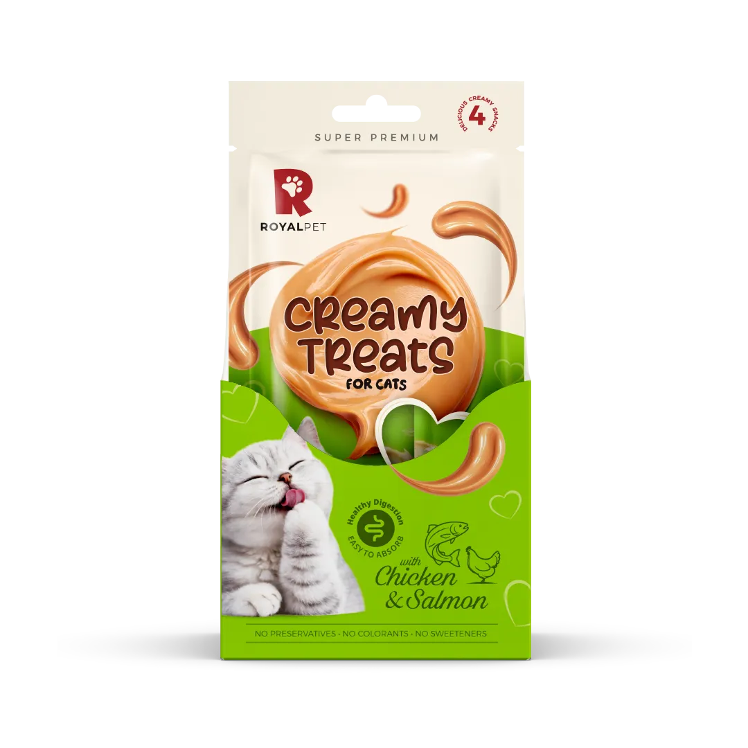 Royalpet Kediler İçin Tavuklu & Somonlu Krema Ödül Maması 4x14gr 1